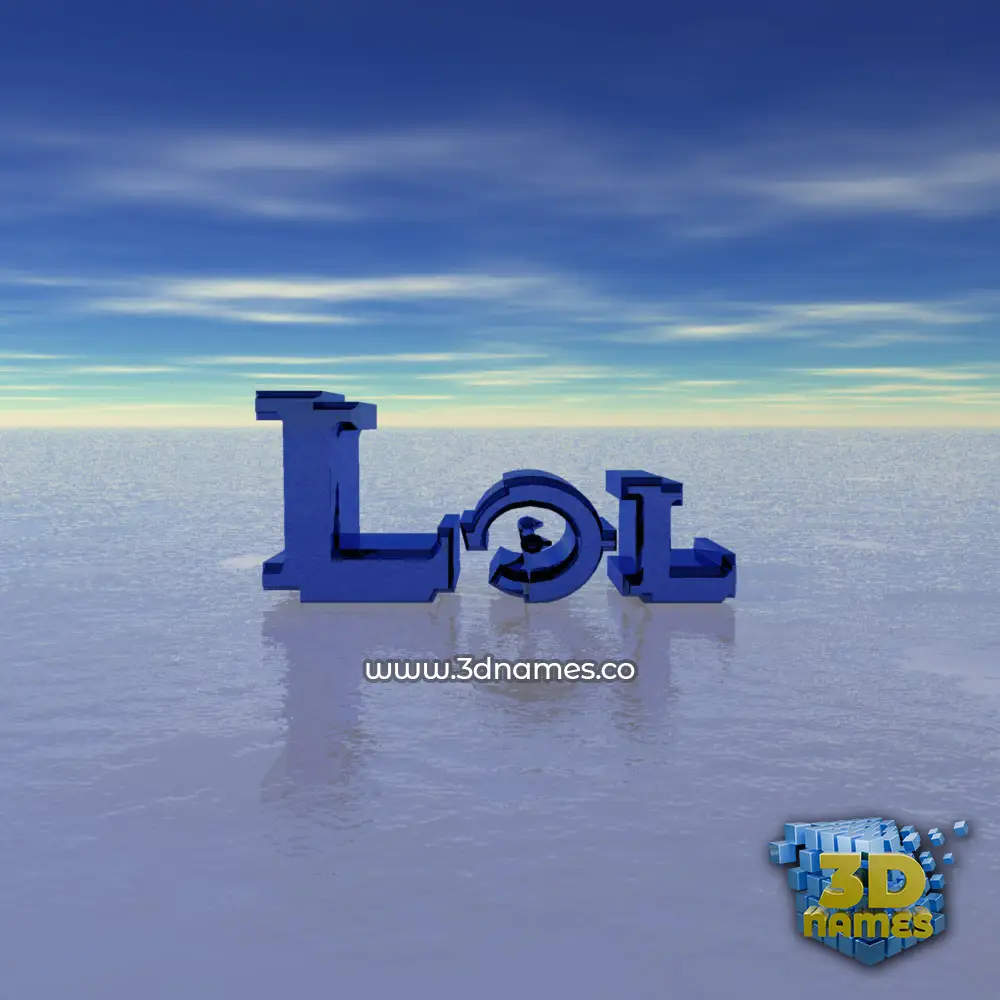 lol in Horizon style - 3D name wallpaper