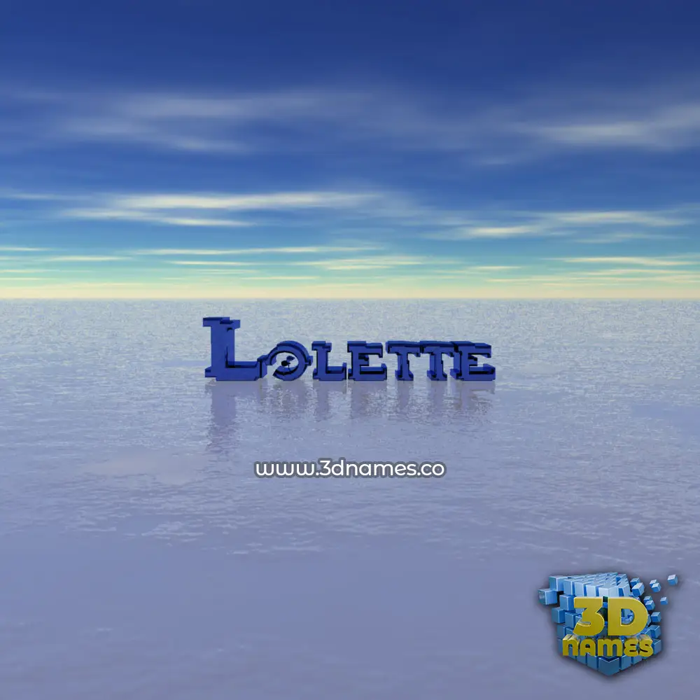lolette in Horizon style - 3D name wallpaper
