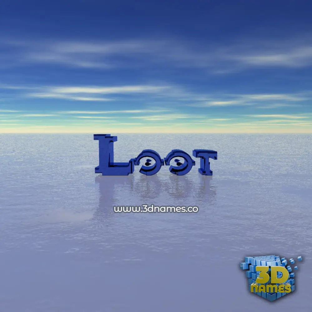 loot in Horizon style - 3D name wallpaper