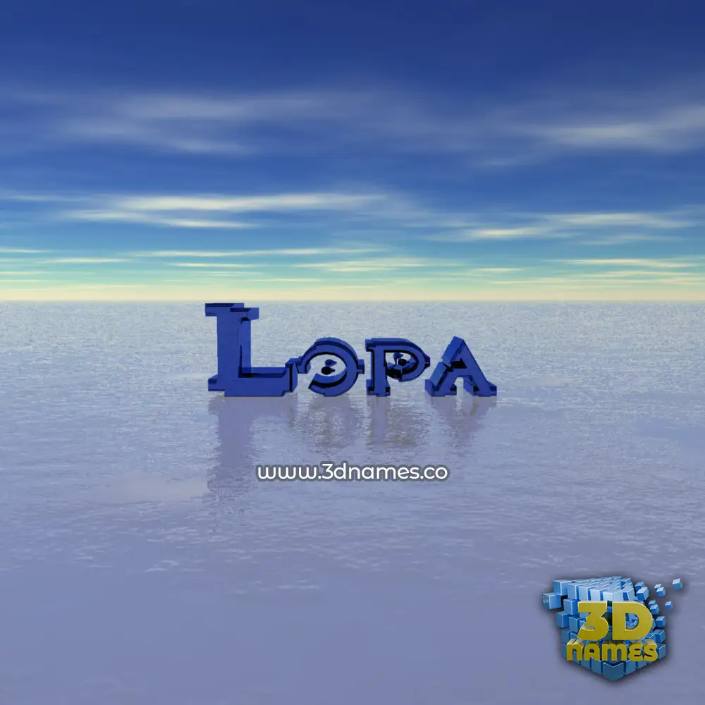 lopa in Horizon style - 3D name wallpaper