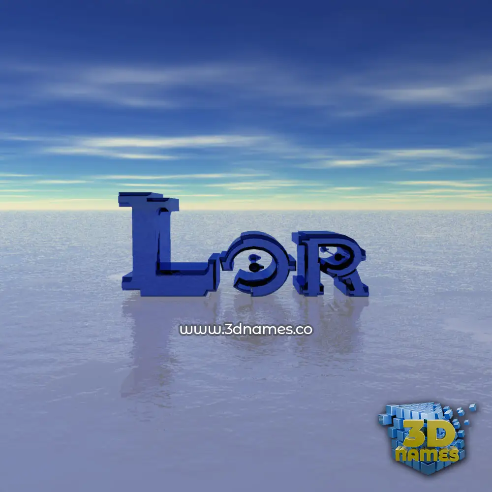 lor in Horizon style - 3D name wallpaper