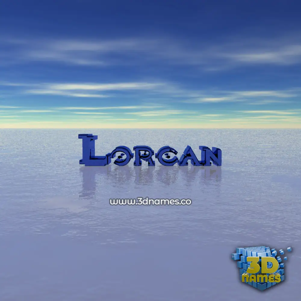 lorcan in Horizon style - 3D name wallpaper