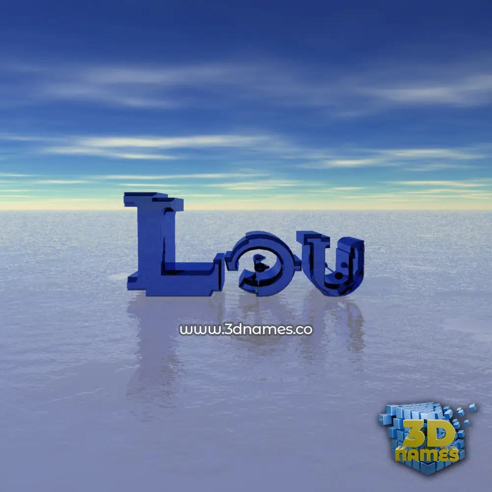 lou in Horizon style - 3D name wallpaper