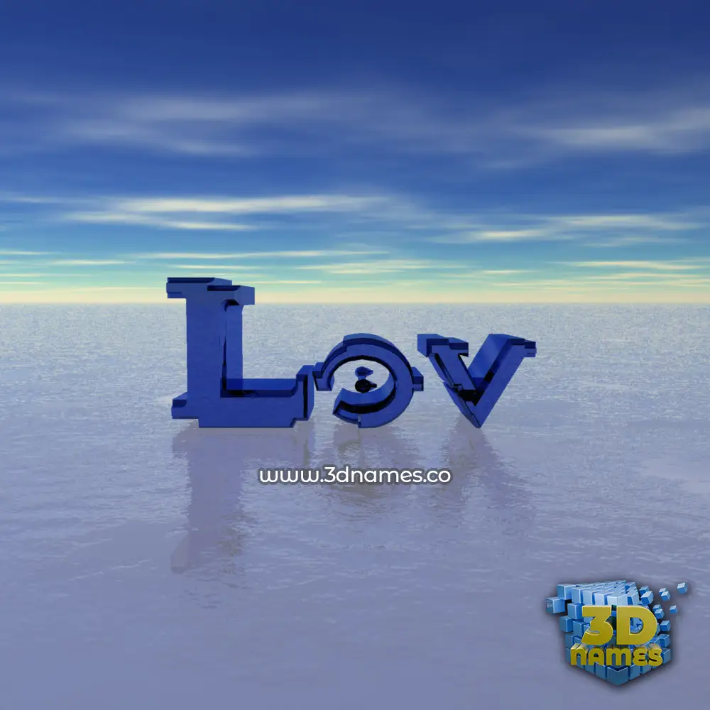 lov in Horizon style - 3D name wallpaper