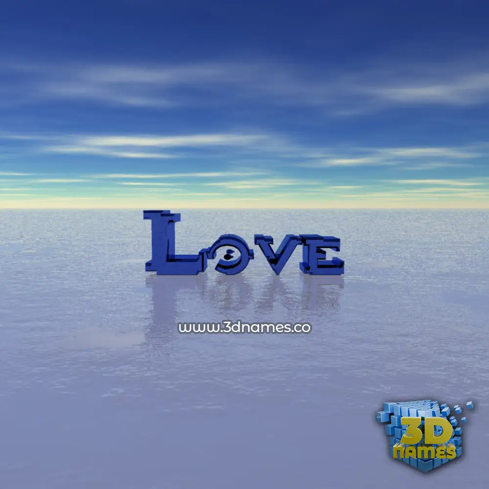 love in Horizon style - 3D name wallpaper