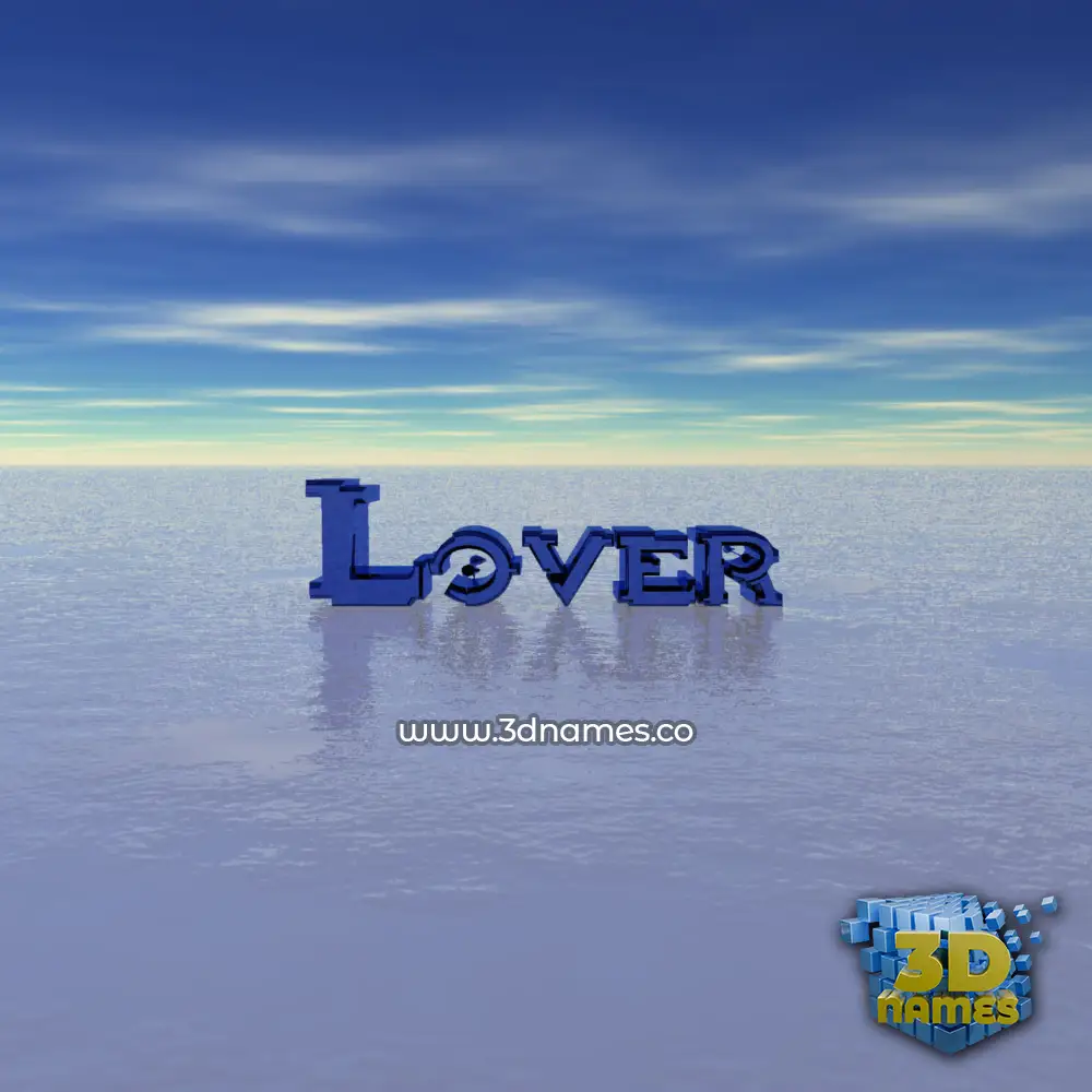 lover in Horizon style - 3D name wallpaper