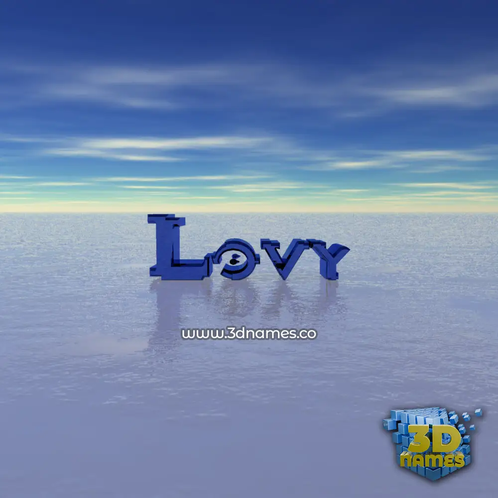 lovy in Horizon style - 3D name wallpaper