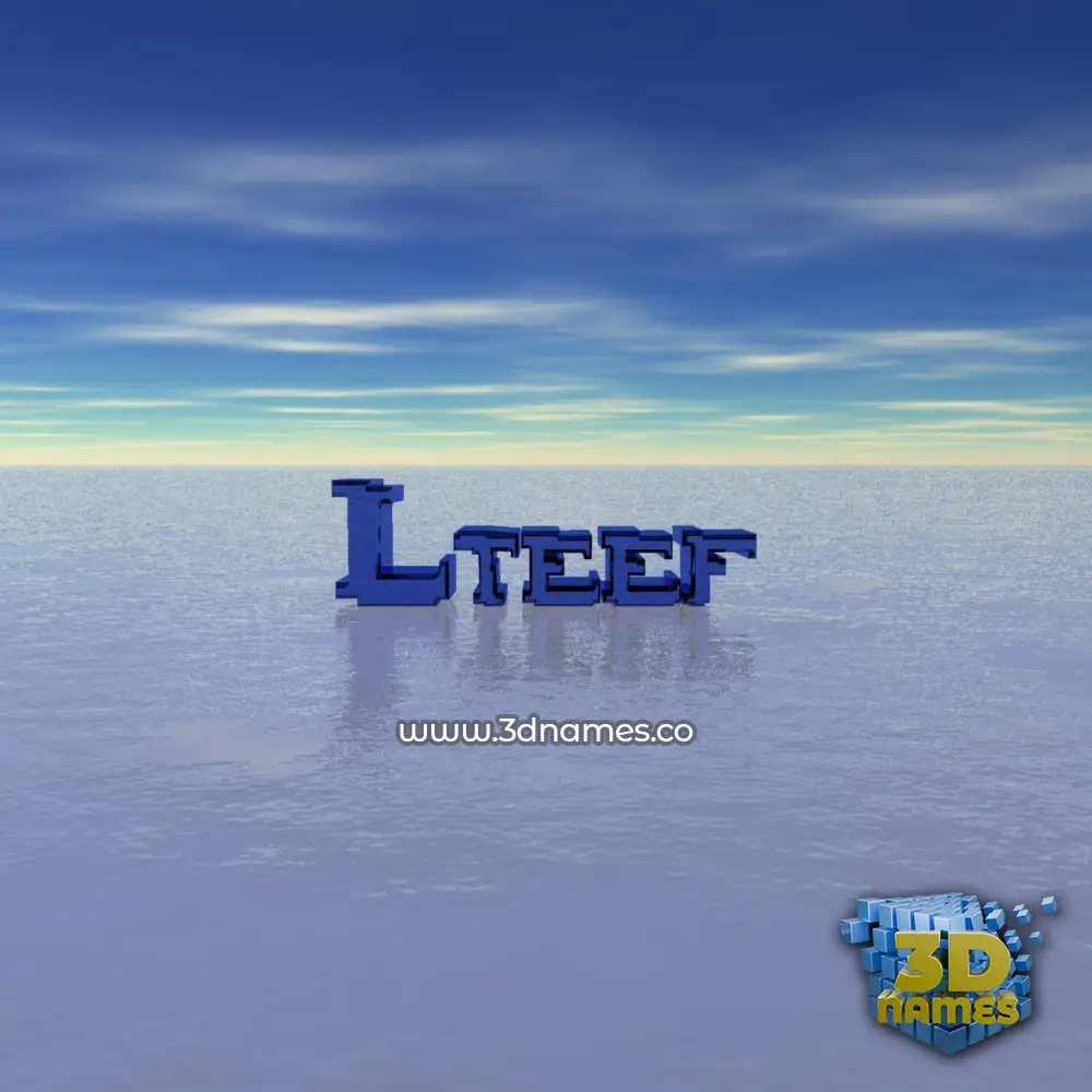 lteef in Horizon style - 3D name wallpaper
