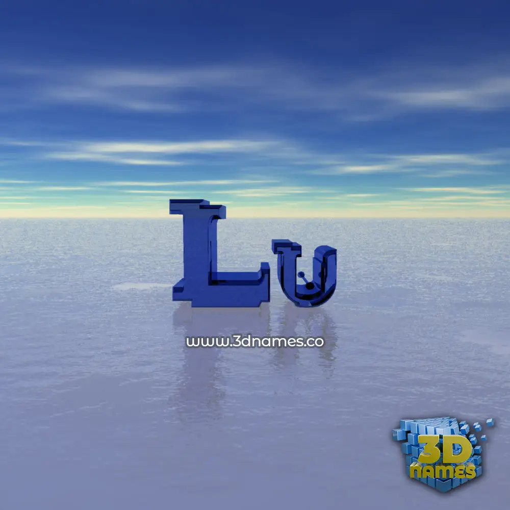 lu in Horizon style - 3D name wallpaper