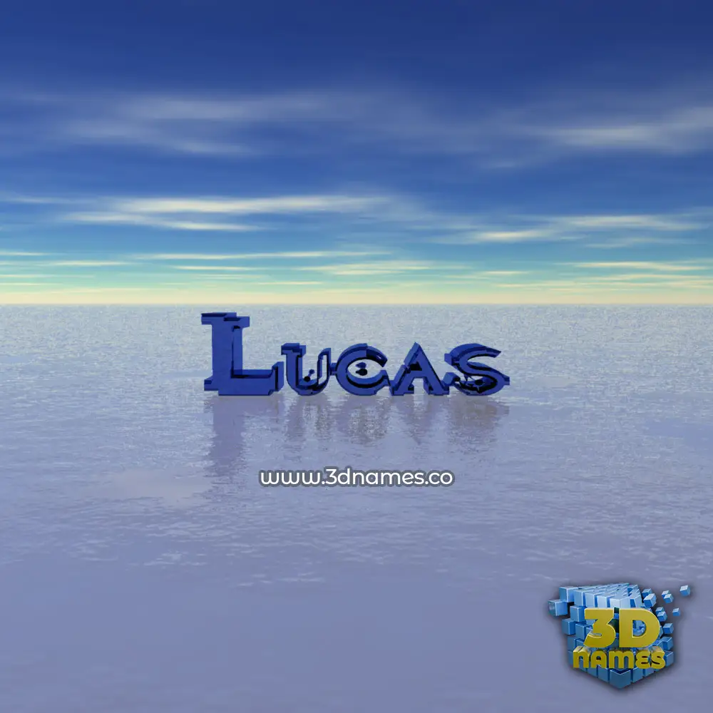 lucas in Horizon style - 3D name wallpaper