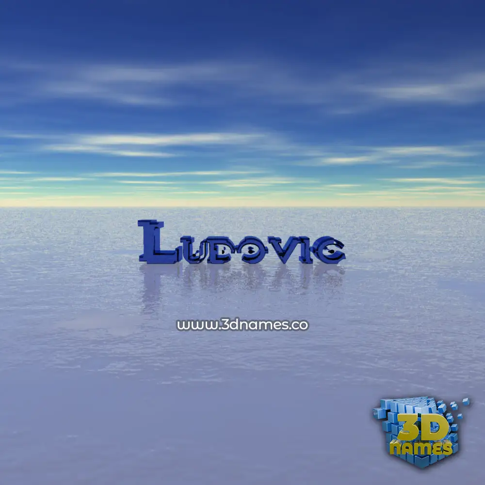 ludovic in Horizon style - 3D name wallpaper