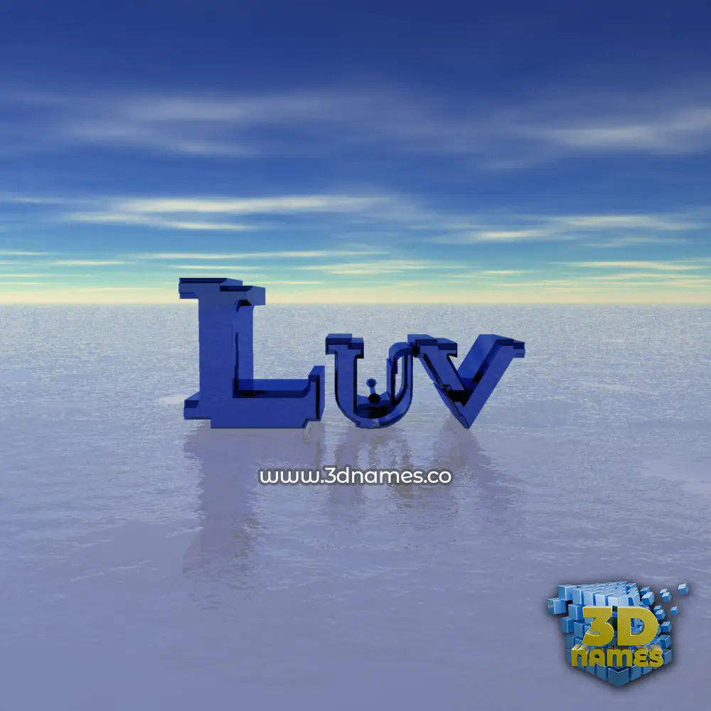 luv in Horizon style - 3D name wallpaper
