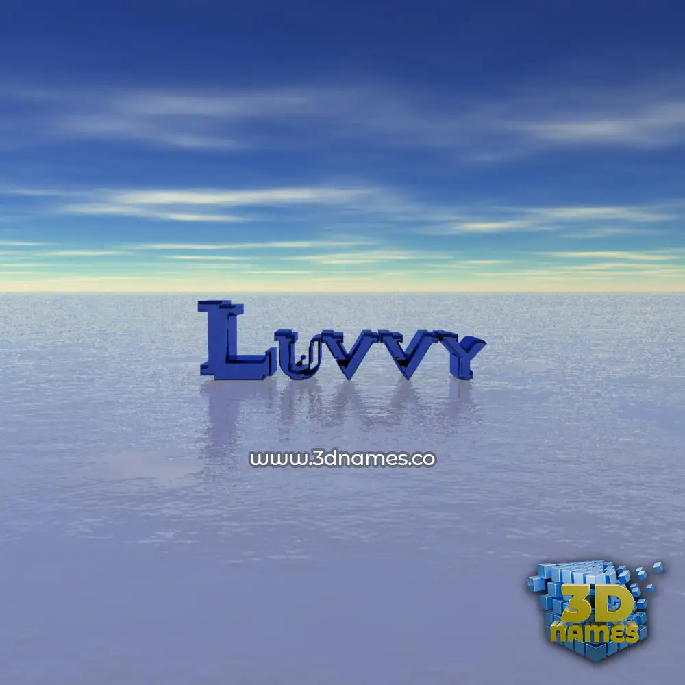 luvvy in Horizon style - 3D name wallpaper