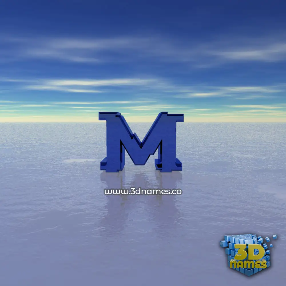 m in Horizon style - 3D name wallpaper