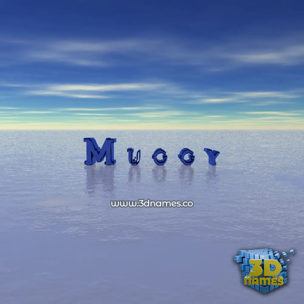 m u g g y in Horizon style - 3D name wallpaper