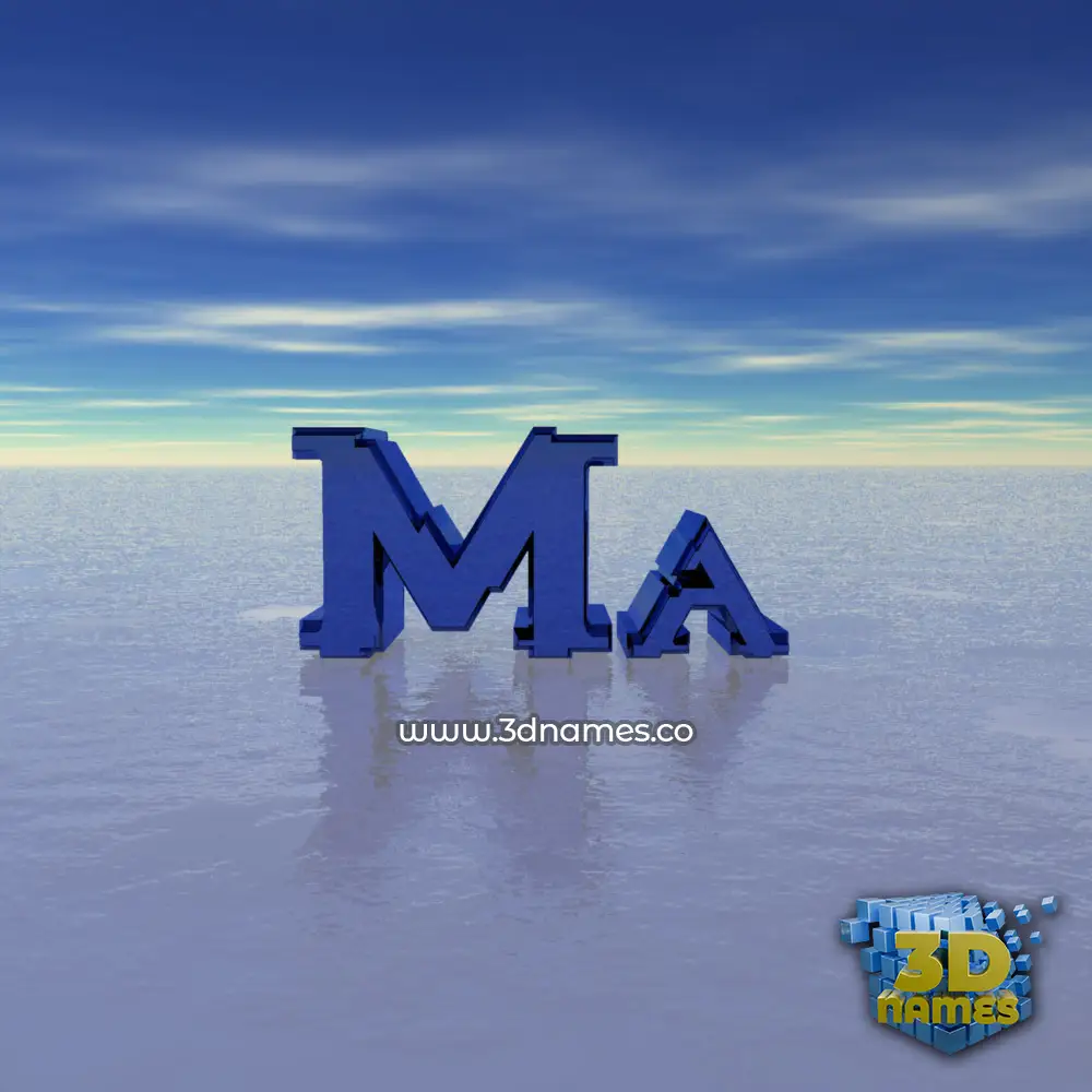 ma in Horizon style - 3D name wallpaper