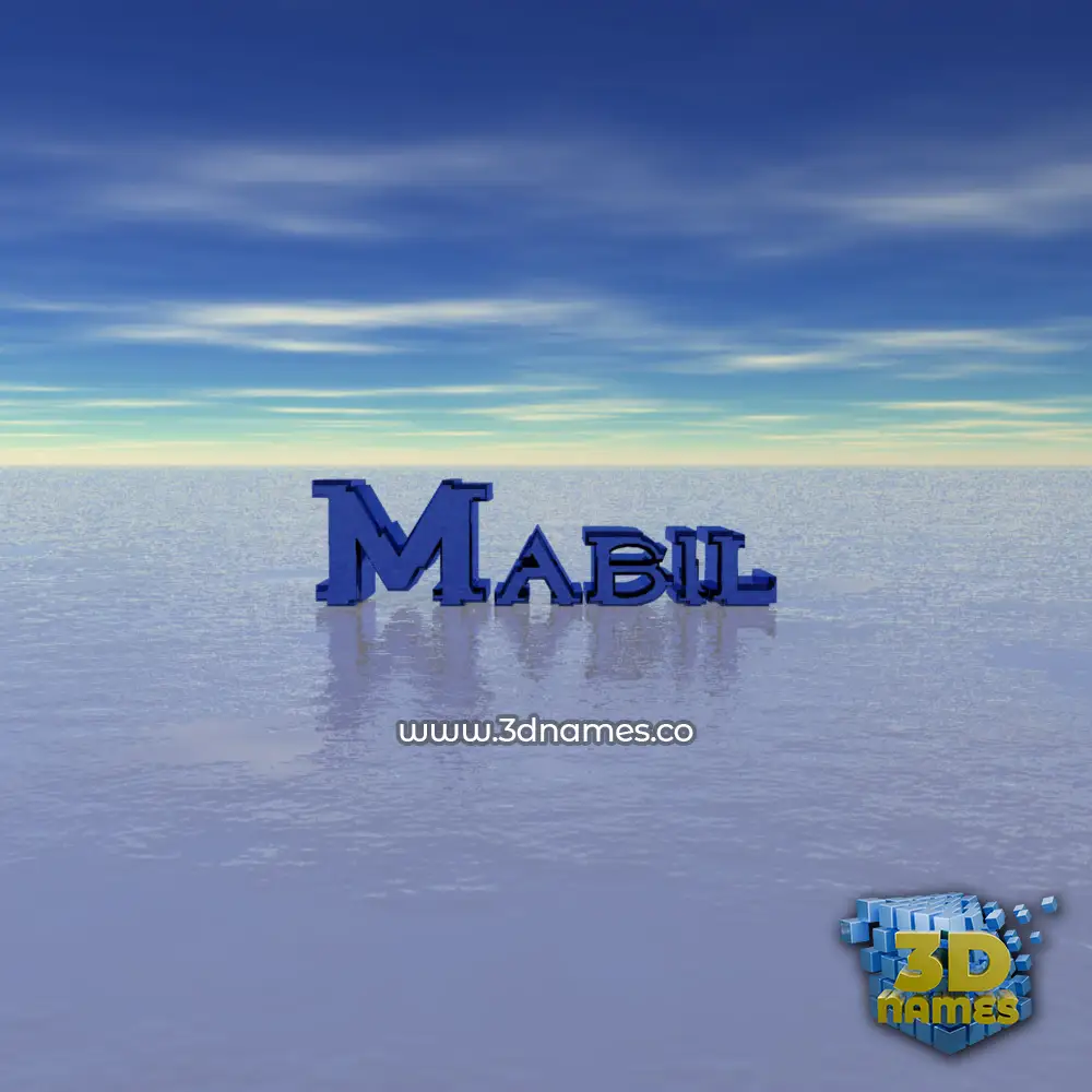 mabil in Horizon style - 3D name wallpaper