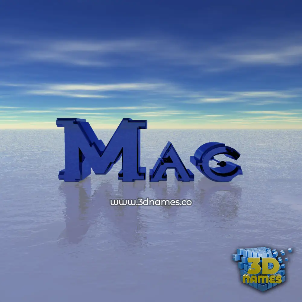 mac in Horizon style - 3D name wallpaper