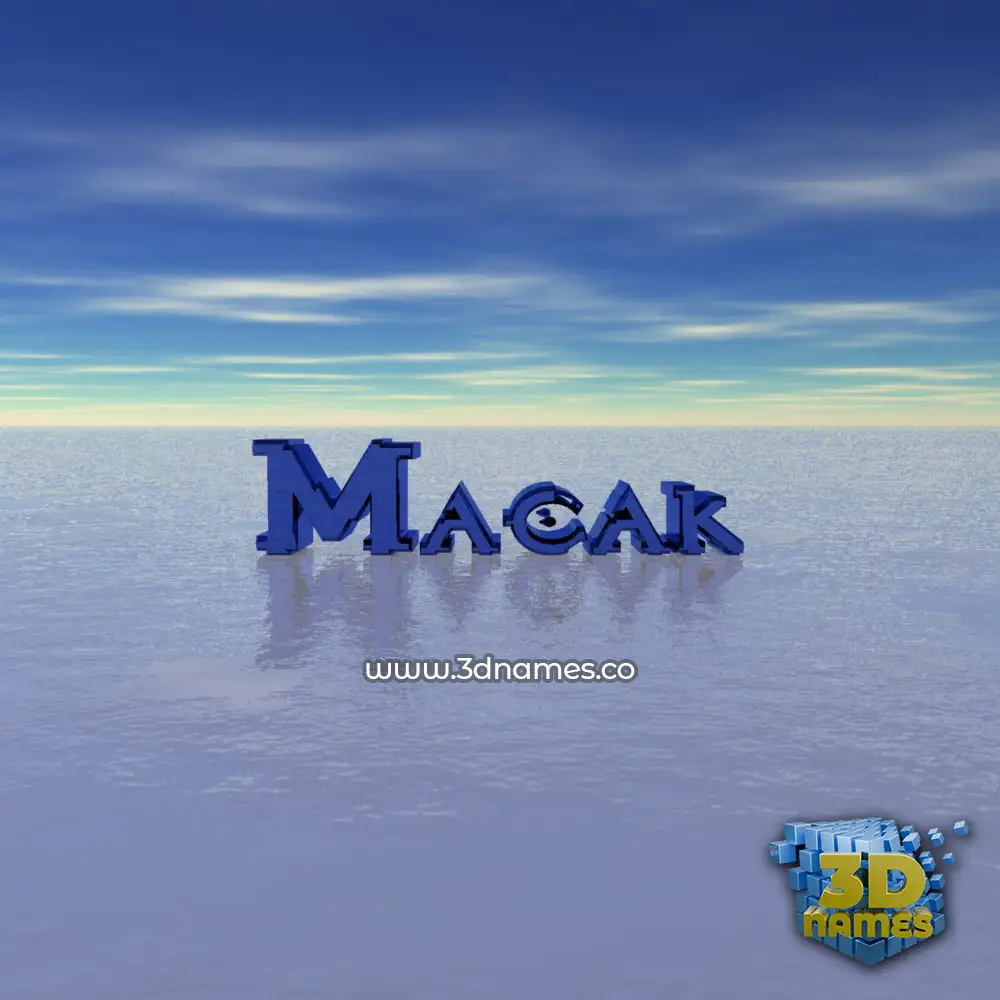 macak in Horizon style - 3D name wallpaper