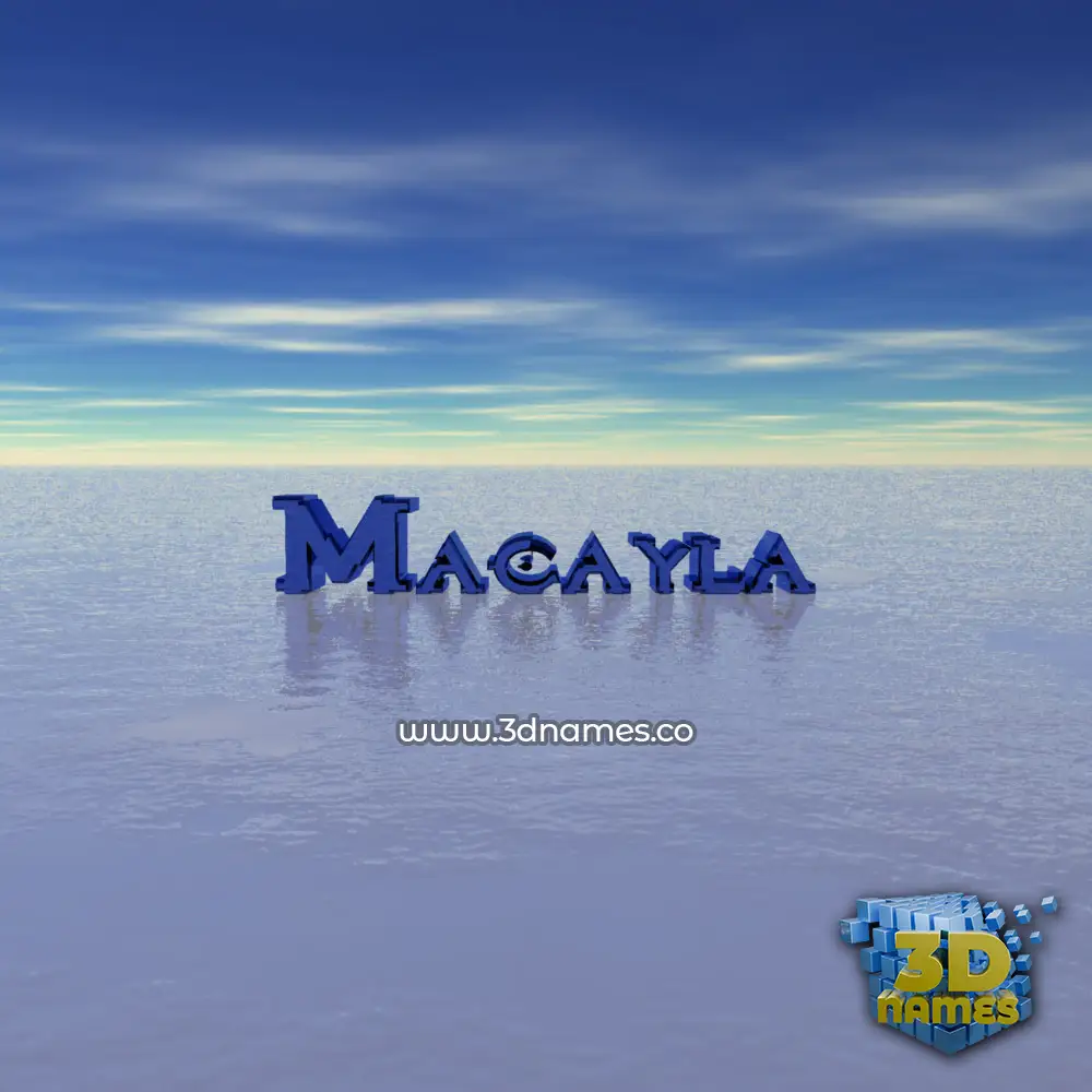macayla in Horizon style - 3D name wallpaper