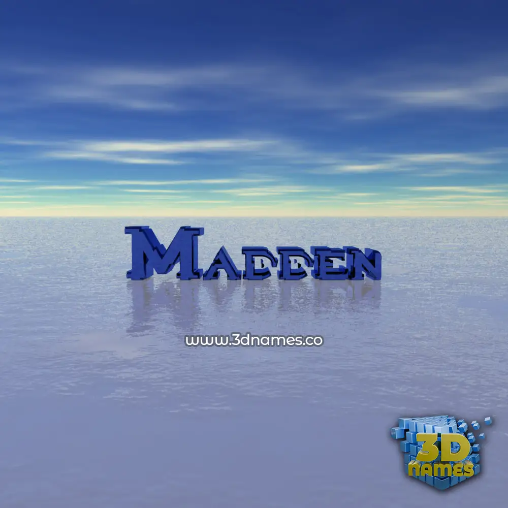 madden in Horizon style - 3D name wallpaper