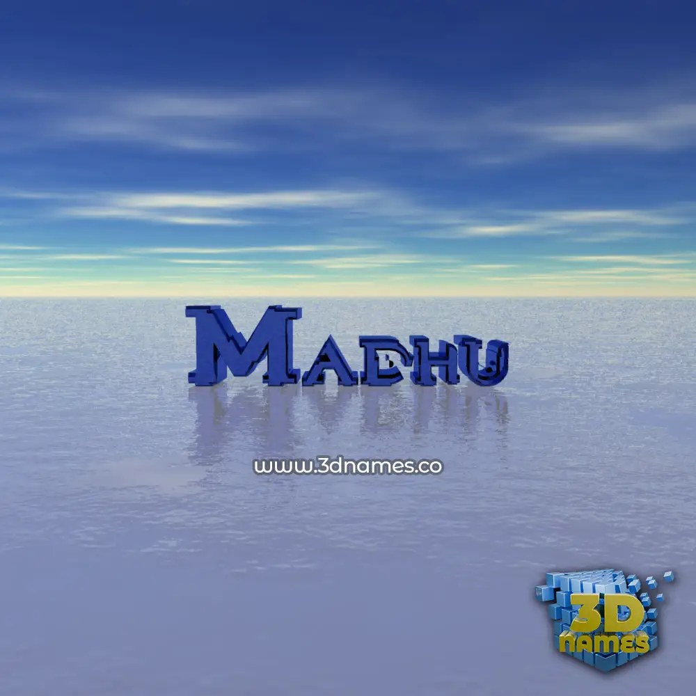 madhu in Horizon style - 3D name wallpaper
