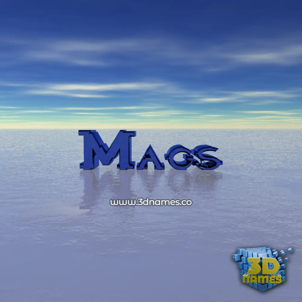 mags in Horizon style - 3D name wallpaper