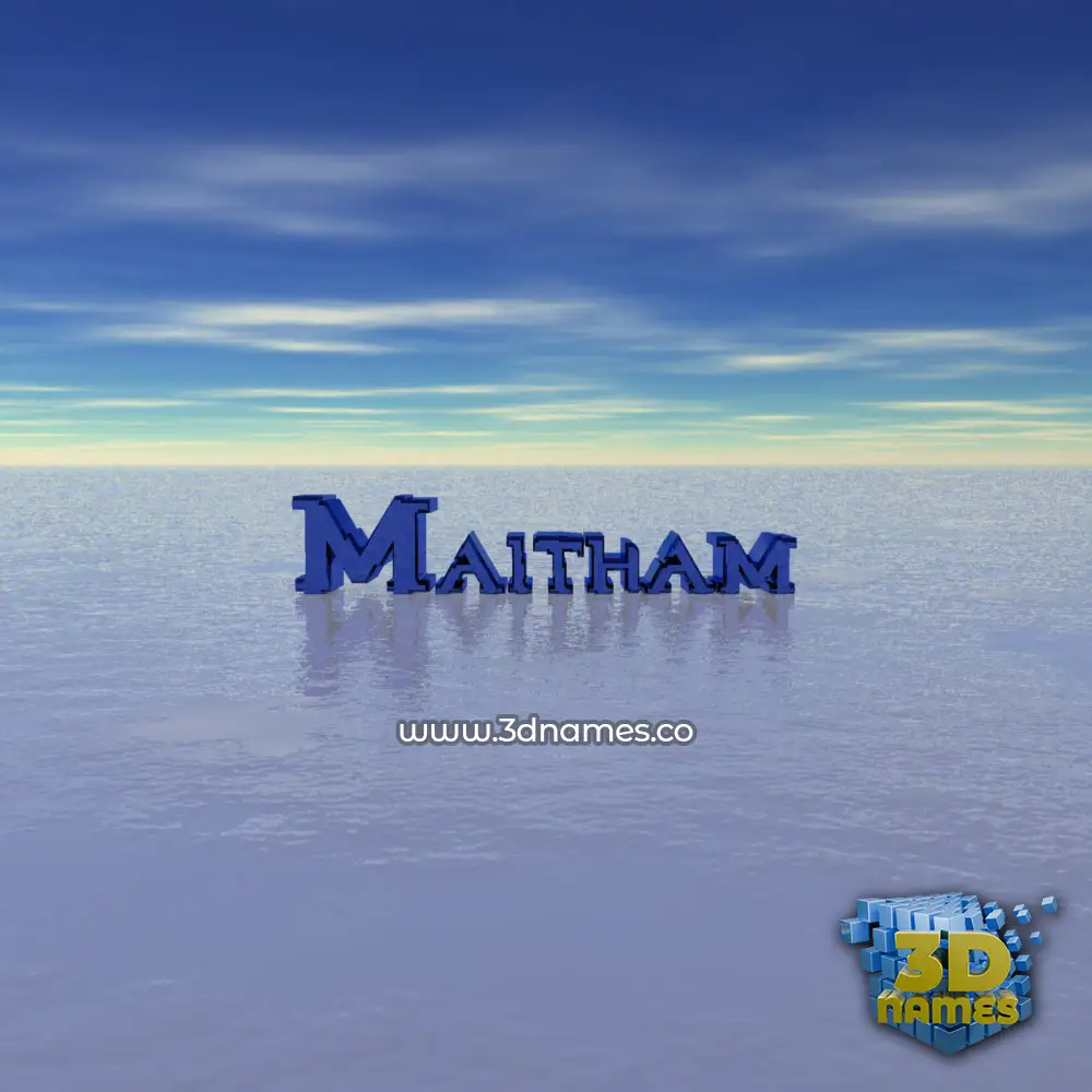 maitham in Horizon style - 3D name wallpaper