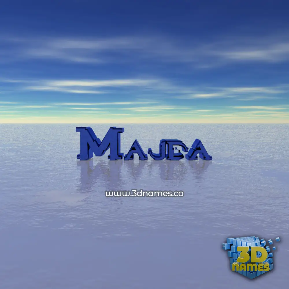 majda in Horizon style - 3D name wallpaper