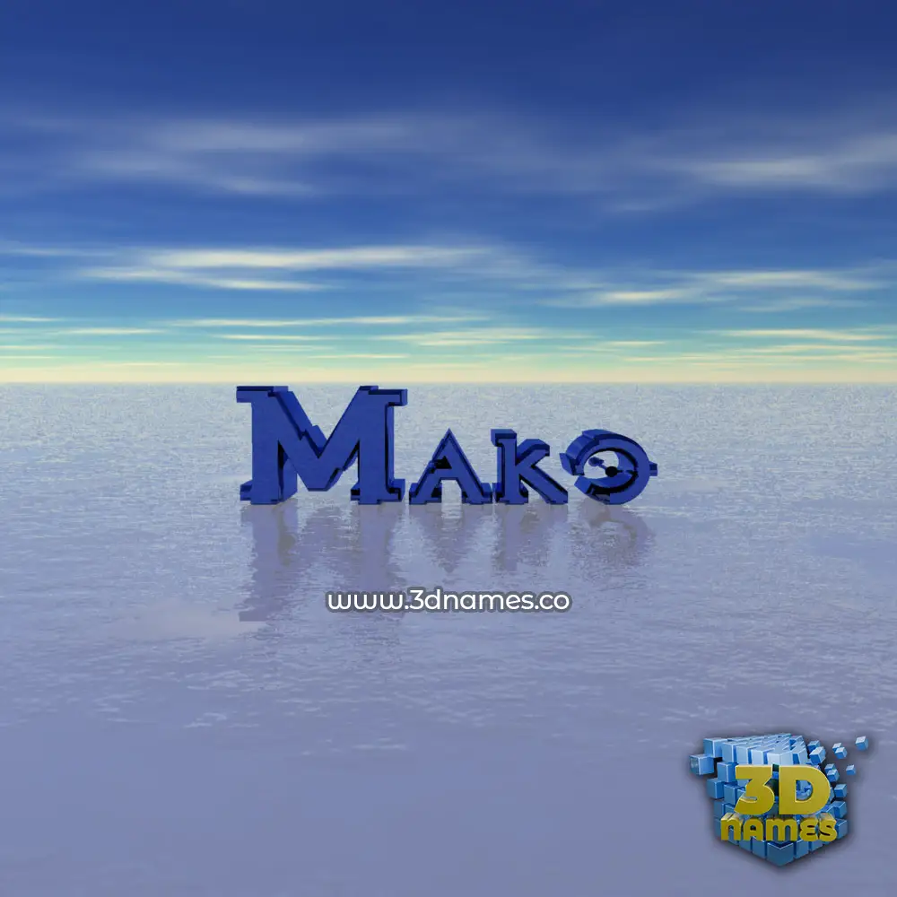 mako in Horizon style - 3D name wallpaper