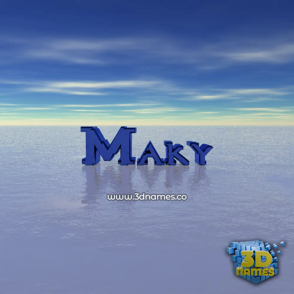 maky in Horizon style - 3D name wallpaper