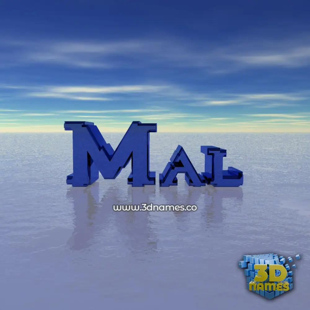 mal in Horizon style - 3D name wallpaper