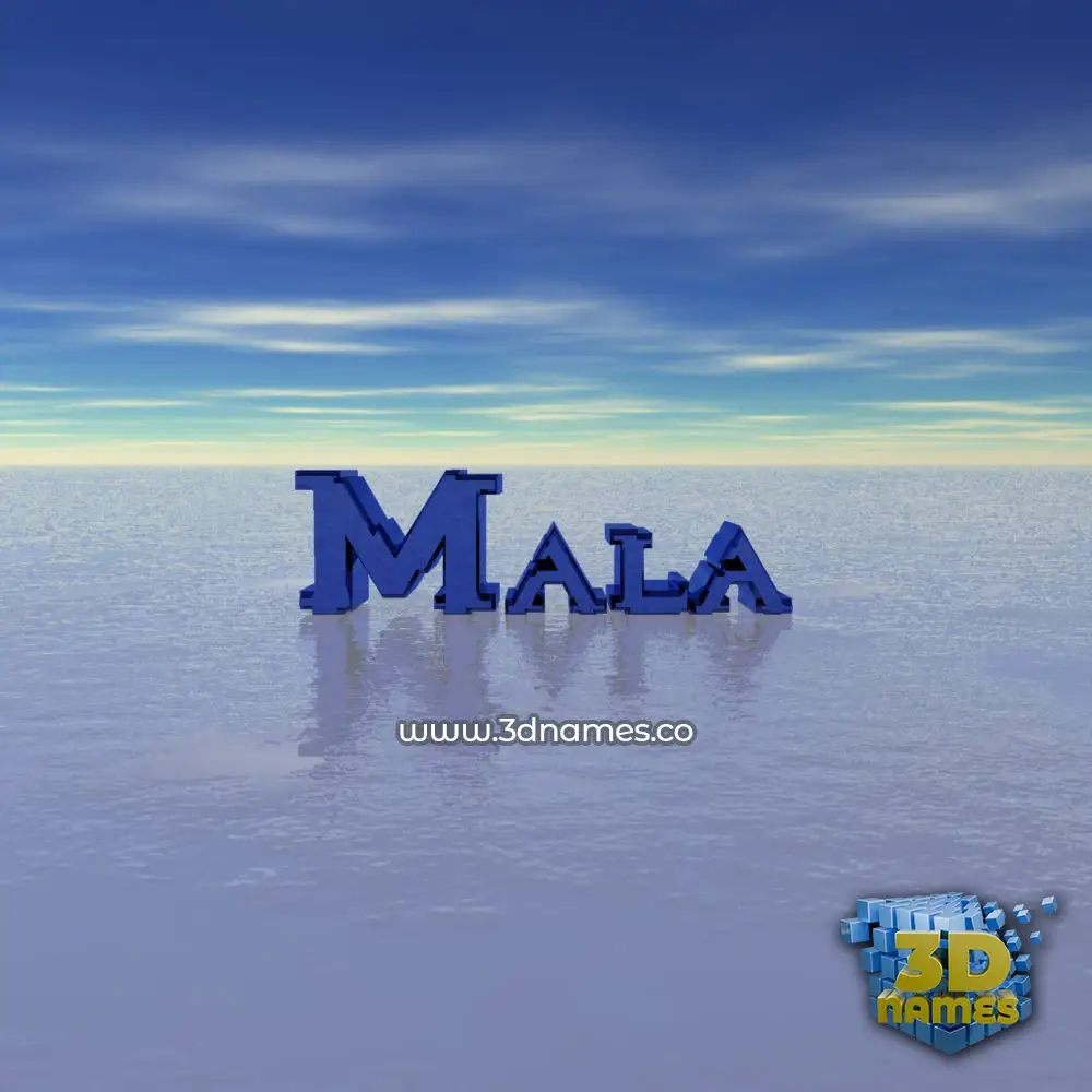 mala in Horizon style - 3D name wallpaper