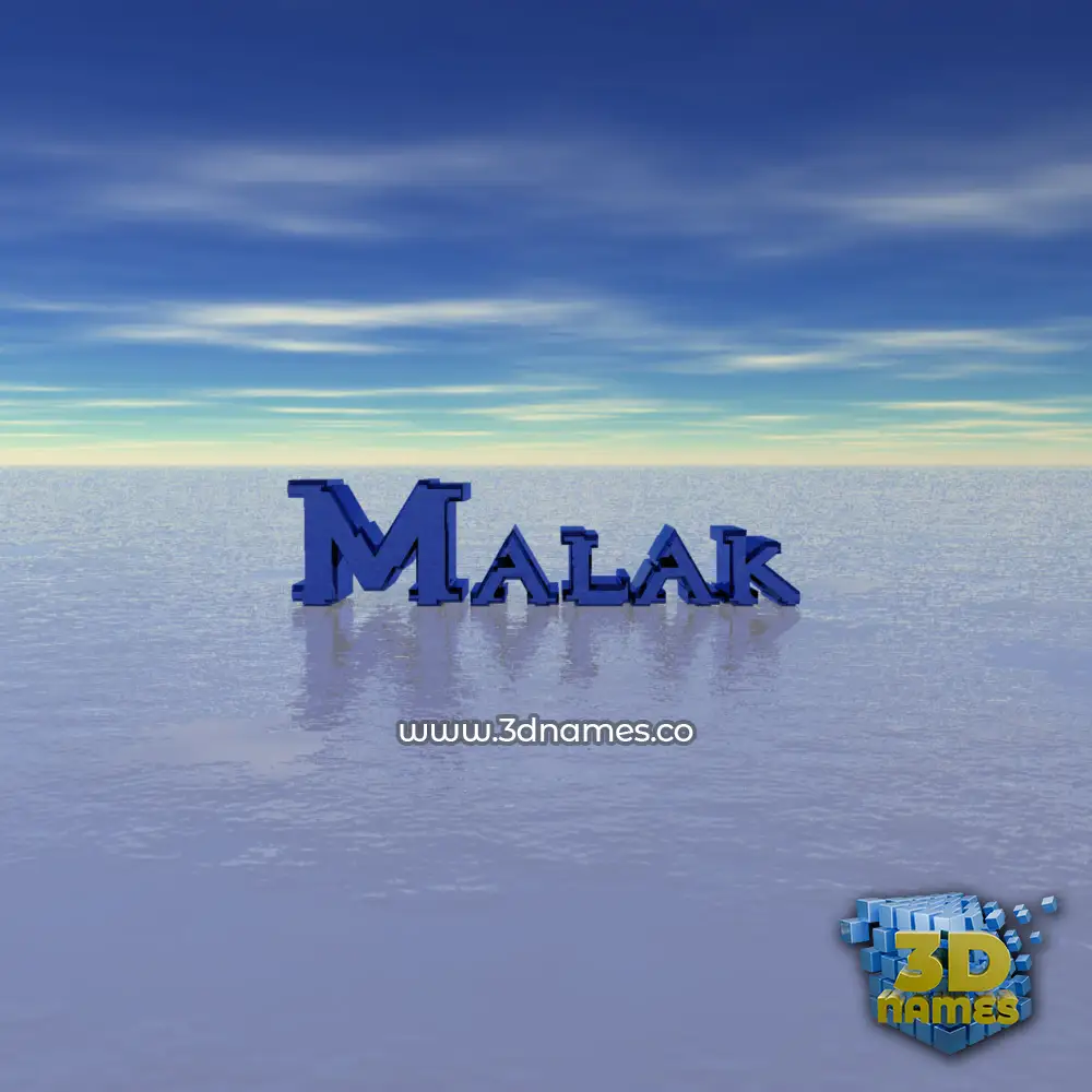 malak in Horizon style - 3D name wallpaper
