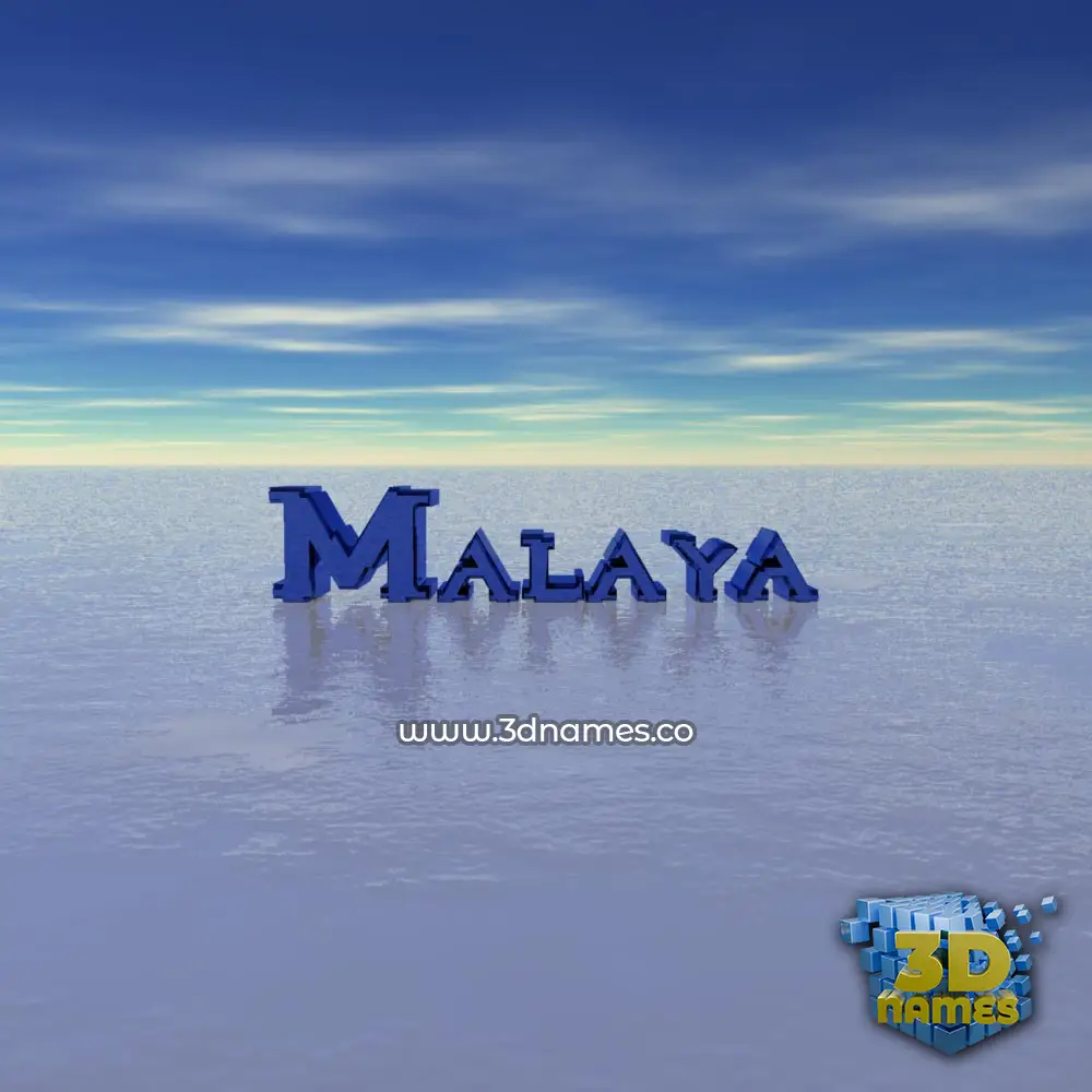 malaya in Horizon style - 3D name wallpaper