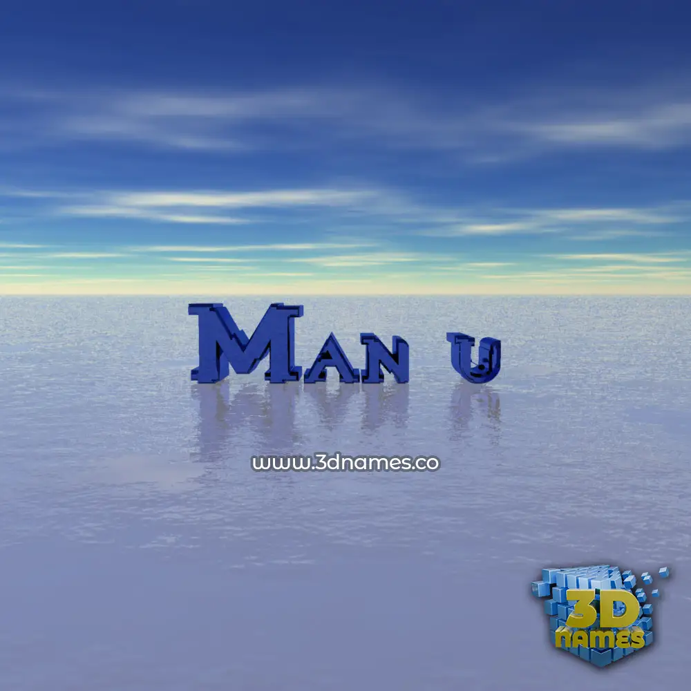 man u in Horizon style - 3D name wallpaper