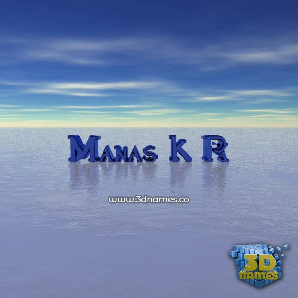 manas k r in Horizon style - 3D name wallpaper
