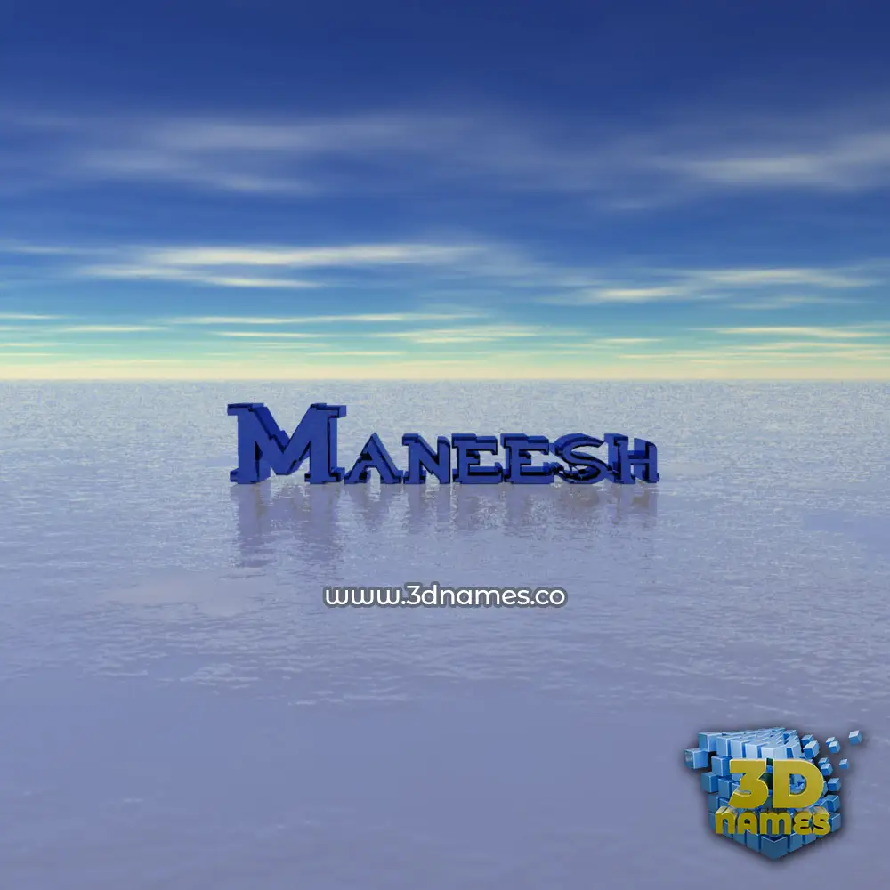 maneesh in Horizon style - 3D name wallpaper