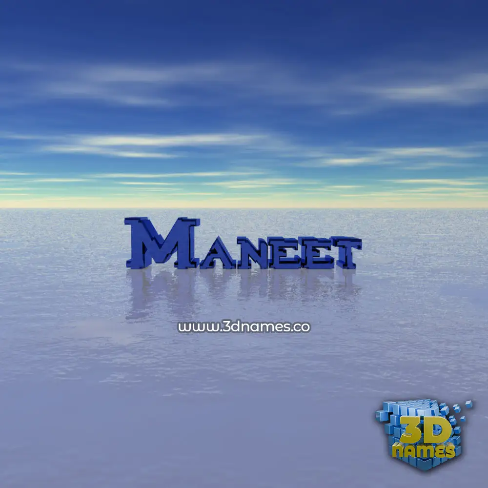 maneet in Horizon style - 3D name wallpaper