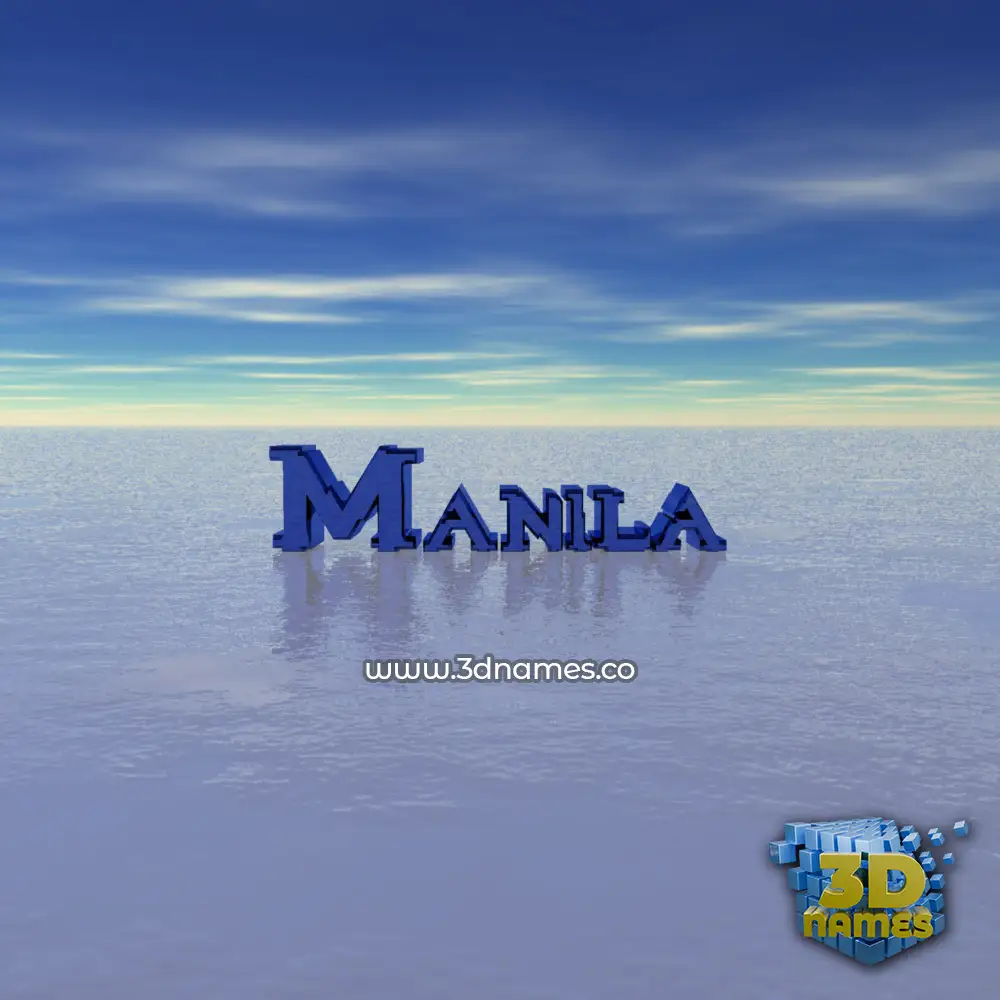 manila in Horizon style - 3D name wallpaper