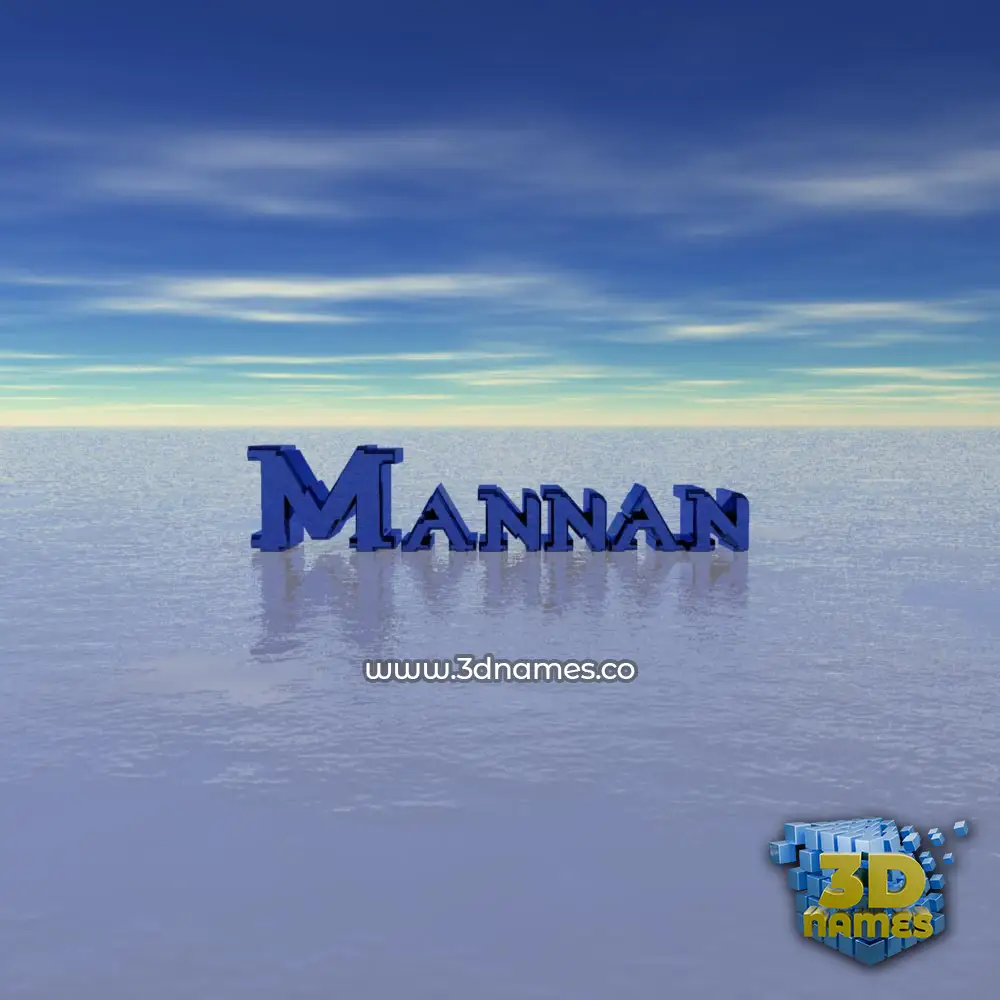 mannan in Horizon style - 3D name wallpaper