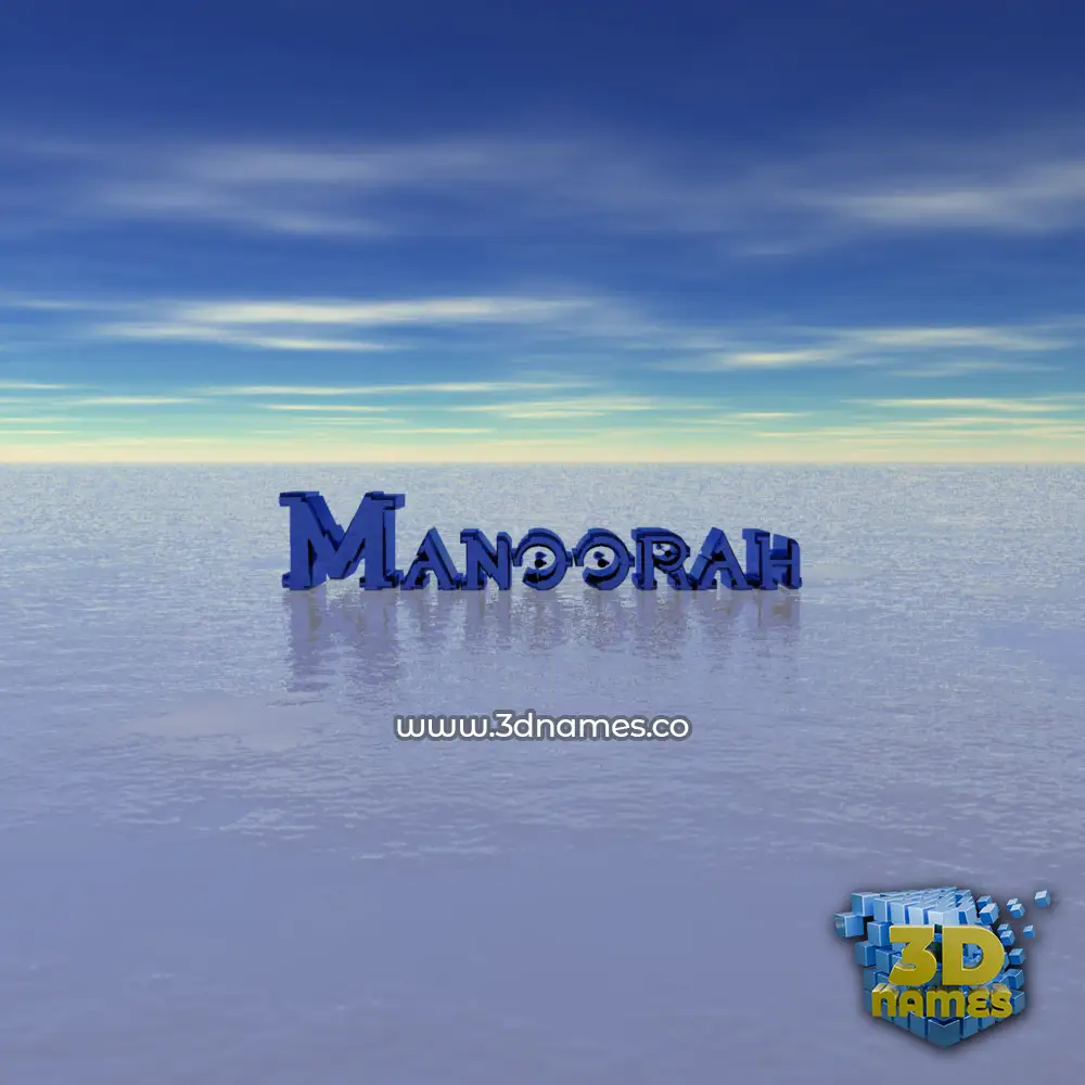 manoorah in Horizon style - 3D name wallpaper