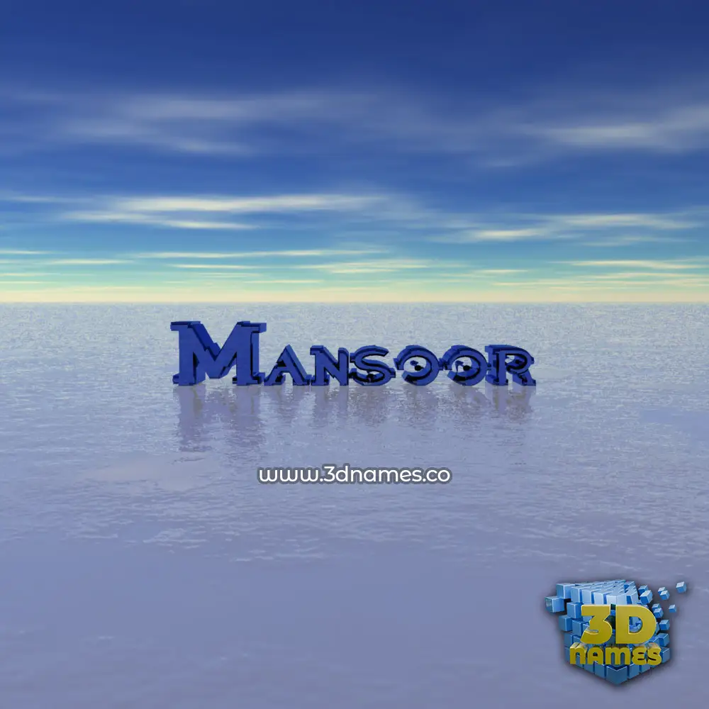 mansoor in Horizon style - 3D name wallpaper