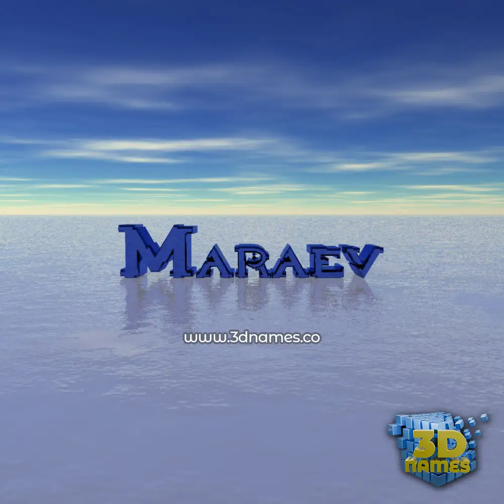 maraev in Horizon style - 3D name wallpaper