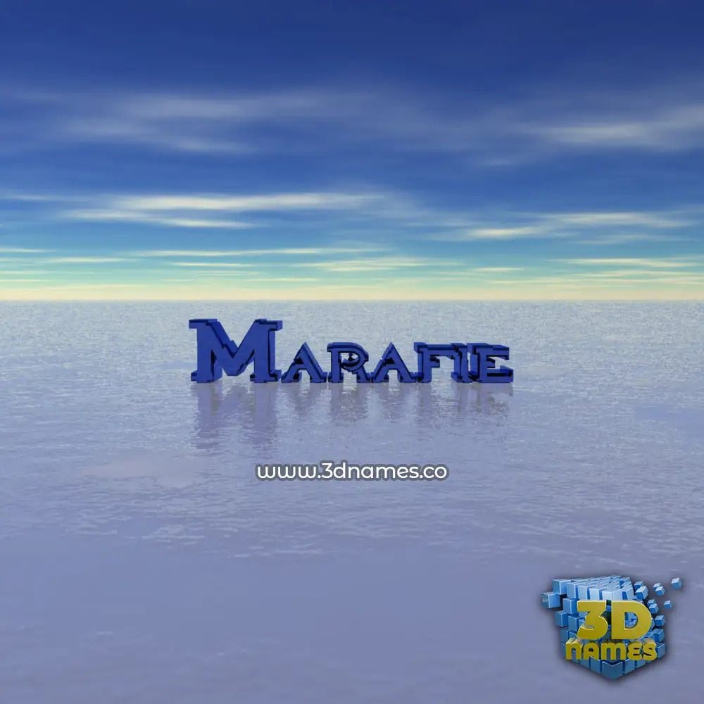 marafie in Horizon style - 3D name wallpaper