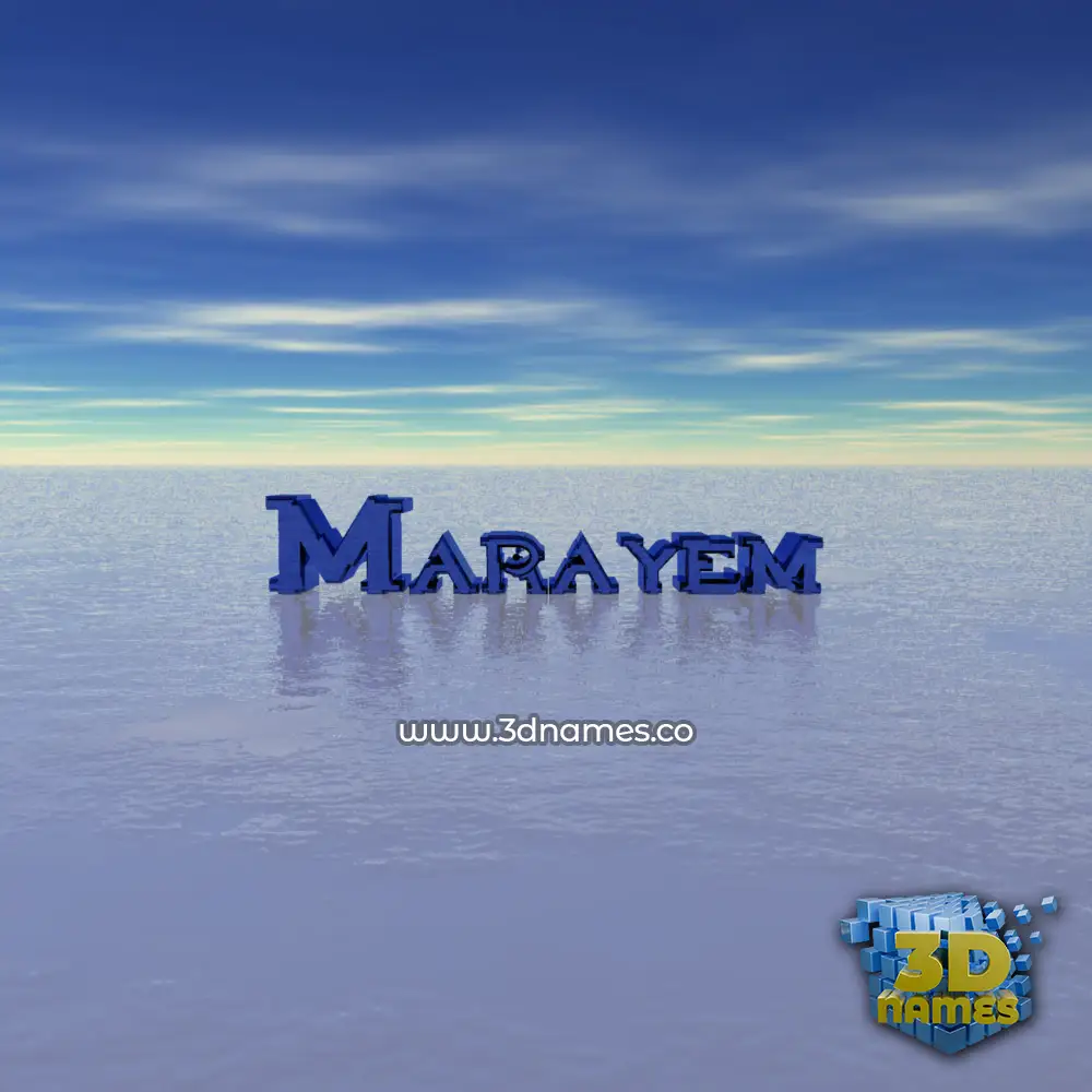marayem in Horizon style - 3D name wallpaper
