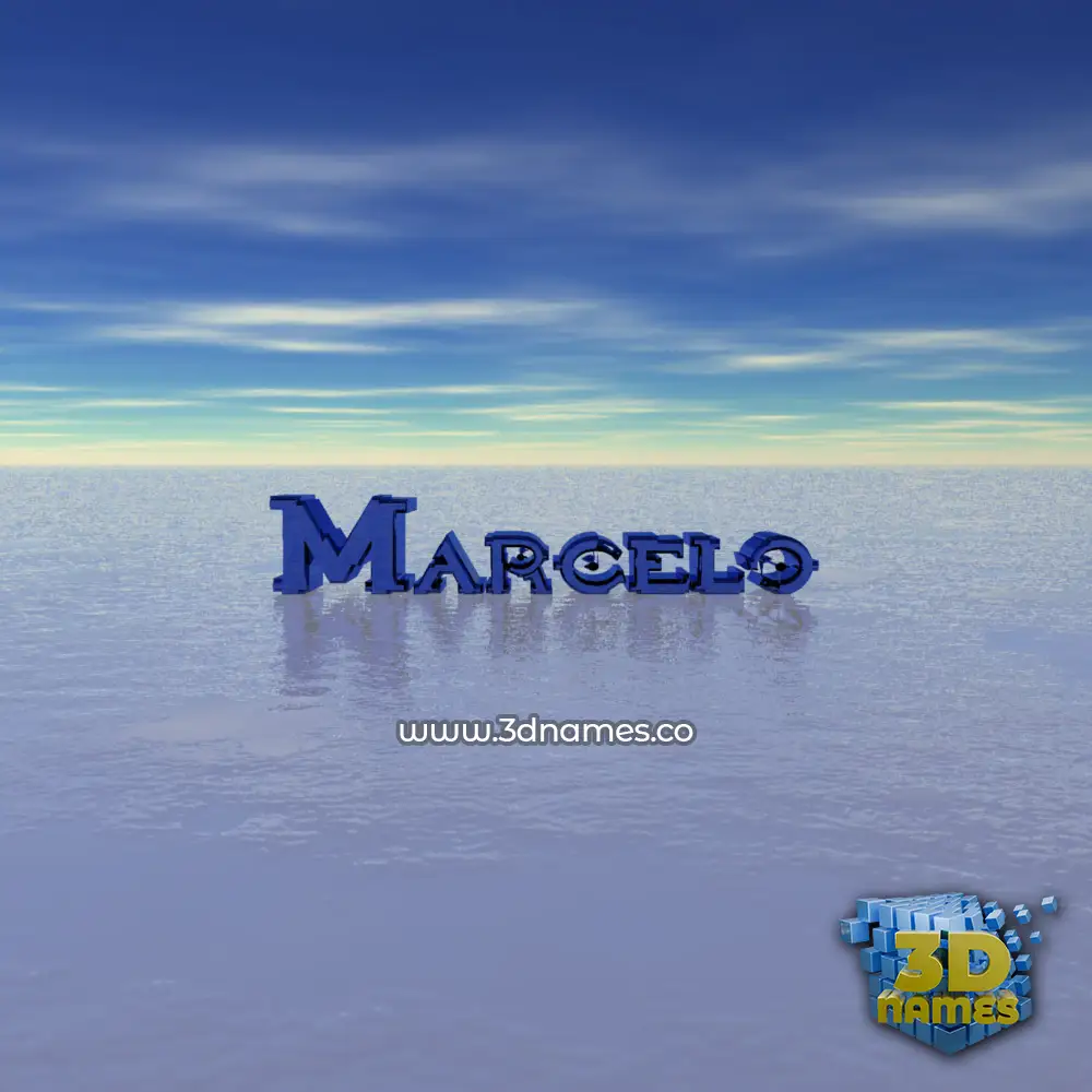 marcelo in Horizon style - 3D name wallpaper