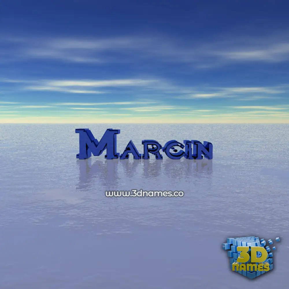 marcin in Horizon style - 3D name wallpaper