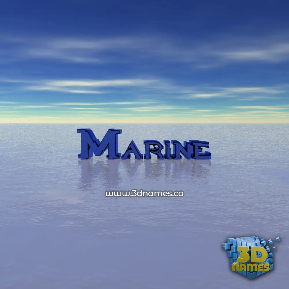 marine in Horizon style - 3D name wallpaper