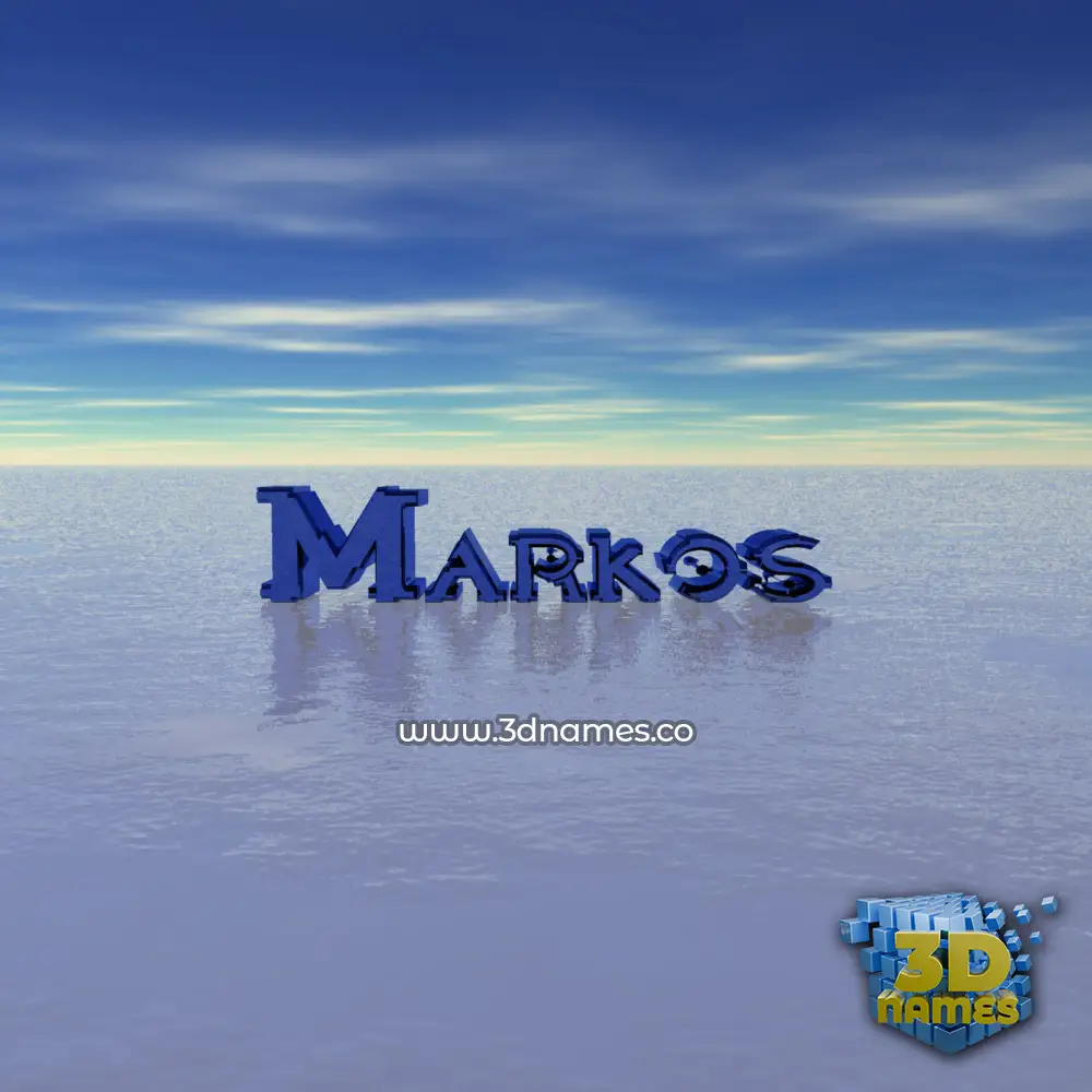 markos in Horizon style - 3D name wallpaper